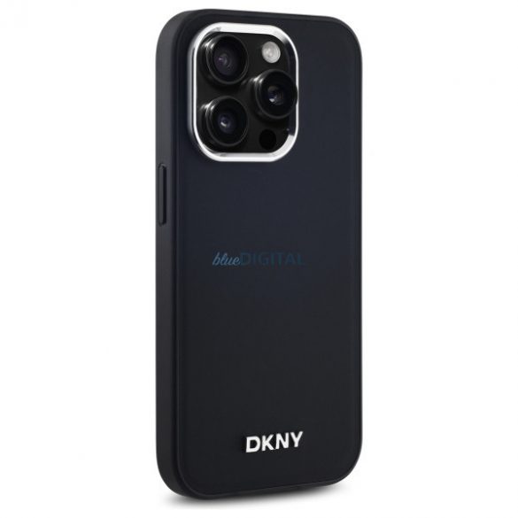 DKNY DKHMP14LPSCMCLK Carcasă rigidă compatibilă cu MagSafe cu logo simplu pentru iPhone 14 Pro - negru