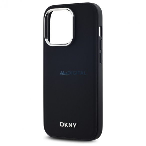 DKNY DKHMP14LPSCMCLK Carcasă rigidă compatibilă cu MagSafe cu logo simplu pentru iPhone 14 Pro - negru