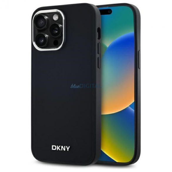 DKNY DKHMP14XPSCMCLK Carcasă rigidă compatibilă MagSafe cu logo simplu pentru iPhone 14 Pro Max - negru