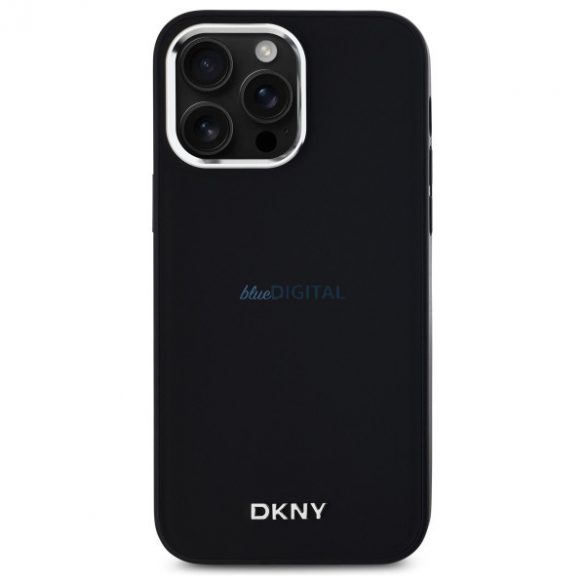 DKNY DKHMP14XPSCMCLK Carcasă rigidă compatibilă MagSafe cu logo simplu pentru iPhone 14 Pro Max - negru