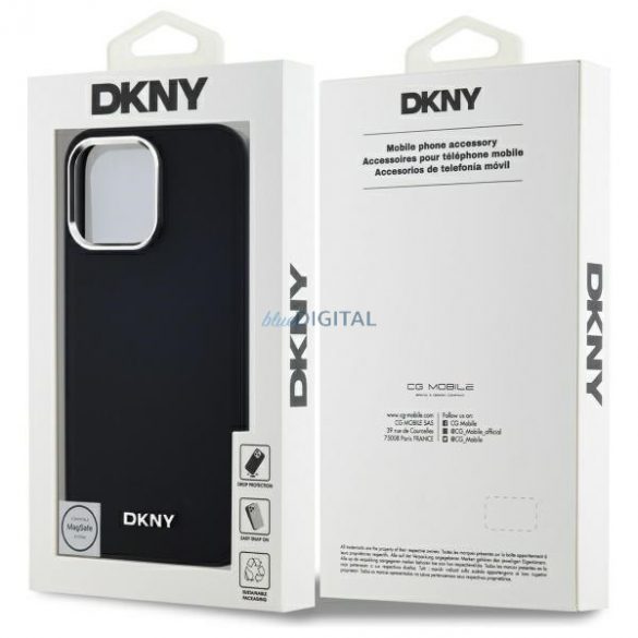 DKNY DKHMP14XPSCMCLK Carcasă rigidă compatibilă MagSafe cu logo simplu pentru iPhone 14 Pro Max - negru