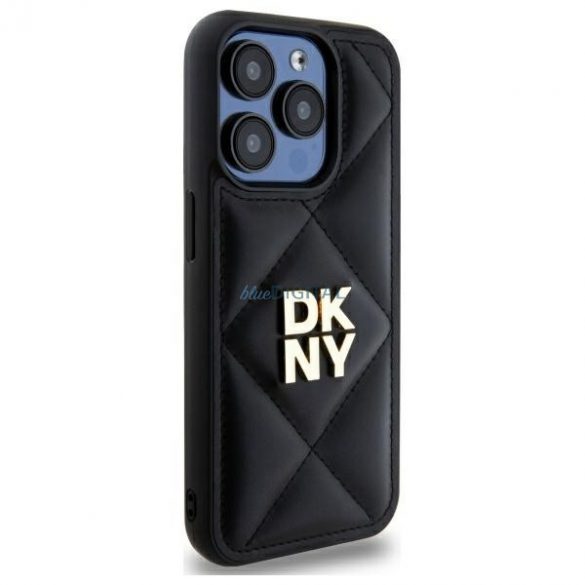 DKNY DKHCP15LPQDSLK Caz matlasat Stack Logo iPhone 15 Pro - Negru