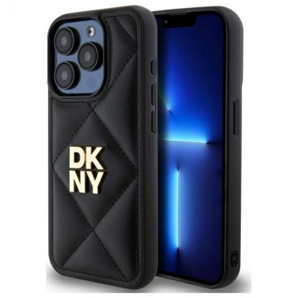 DKNY DKHCP15XPQDSLK Caz matlasat Stack Logo iPhone 15 Pro Max - Negru