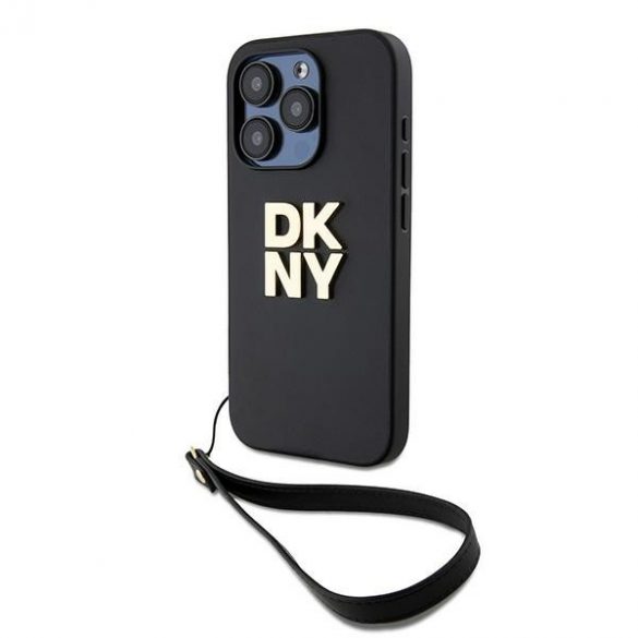 DKNY DKHCP15LPBSWSK iPhone 15 Pro 6.1" carcasă rigidă/neagră Curea pentru încheietură Logo stoc