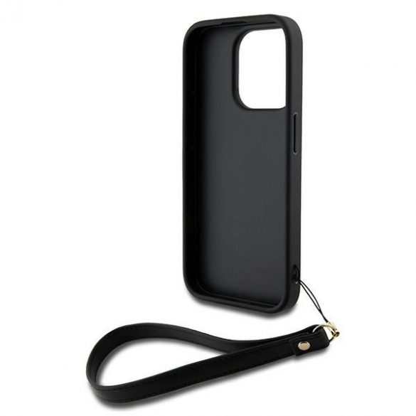 DKNY DKHCP15LPBSWSK iPhone 15 Pro 6.1" carcasă rigidă/neagră Curea pentru încheietură Logo stoc