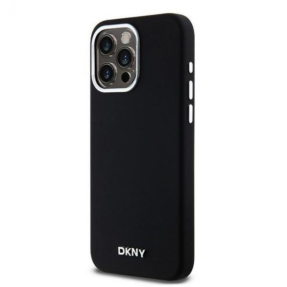 DKNY DKHMP14XSMCHLK iPhone 14 Pro Max 6,7" carcasă rigidă/neagră Silicon lichid Metal Mic Logo MagSafe