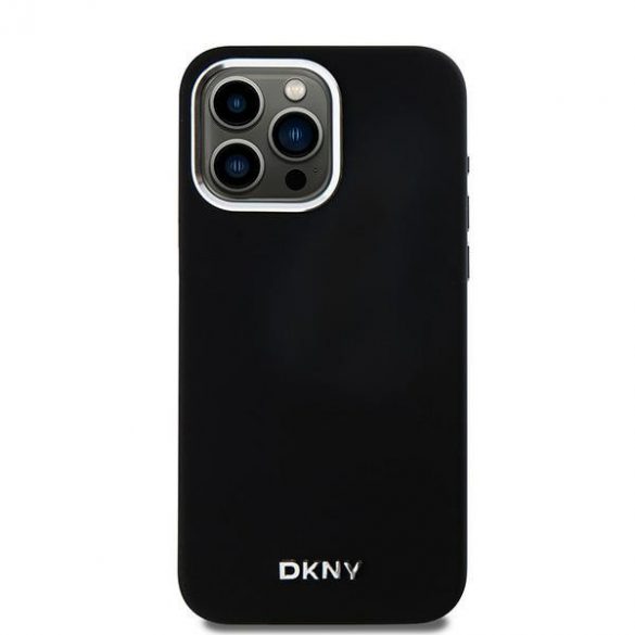 DKNY DKHMP14XSMCHLK iPhone 14 Pro Max 6,7" carcasă rigidă/neagră Silicon lichid Metal Mic Logo MagSafe