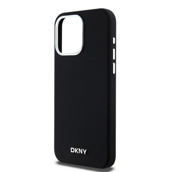 DKNY DKHMP14XSMCHLK iPhone 14 Pro Max 6,7" carcasă rigidă/neagră Silicon lichid Metal Mic Logo MagSafe