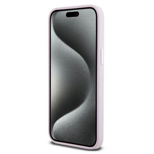 DKNY DKHMP14XSMCHLP iPhone 14 Pro Max 6,7" husă rigidă rożowy/roz Silicon lichid Metal mic Logo MagSafe