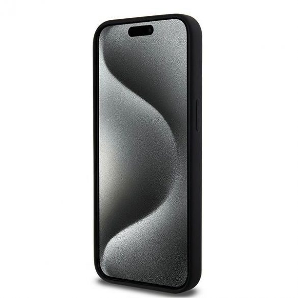 DKNY DKHMP13XSNYACH Carcasă rigidă pentru iPhone 13 Pro Max 6,7 inchi, negru/czarny, silicon lichid, logo imprimat alb MagSafe