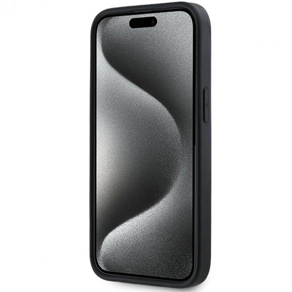 DKNY DKHCP15M3DRPWK iPhone 15 Plus 6,7" carcasă rigidă/neagră Model 3D cu repetare din cauciuc