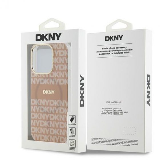 DKNY DKHMP13LHRHSEP iPhone 13 Pro / 13 6.1" rożowy/roz hardcase IML Mono & Stripe MagSafe