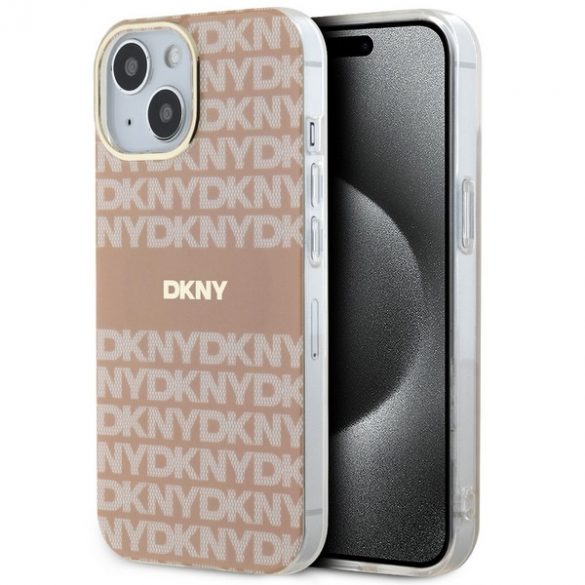 DKNY DKHMP14SHHRSEP iPhone 14 / 15 / 13 6.1" rożowy/roz hardcase IML Mono & Stripe MagSafe