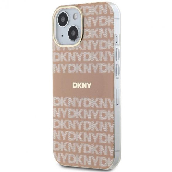 DKNY DKHMP14SHHRSEP iPhone 14 / 15 / 13 6.1" rożowy/roz hardcase IML Mono & Stripe MagSafe