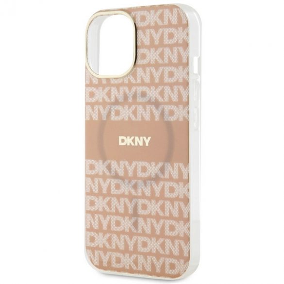 DKNY DKHMP14SHHRSEP iPhone 14 / 15 / 13 6.1" rożowy/roz hardcase IML Mono & Stripe MagSafe