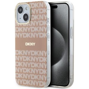 DKNY DKHMP15SHHRSEP iPhone 15 / 14 / 13 6.1" rożowy/roz hardcase IML Mono & Stripe MagSafe