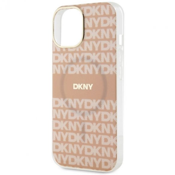 DKNY DKHMP15SHHRSEP iPhone 15 / 14 / 13 6.1" rożowy/roz hardcase IML Mono & Stripe MagSafe