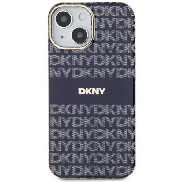 DKNY DKHMP15SHHRSEB iPhone 15 / 14 / 13 6.1" niebieski/albastru hardcase IML Mono & Stripe MagSafe