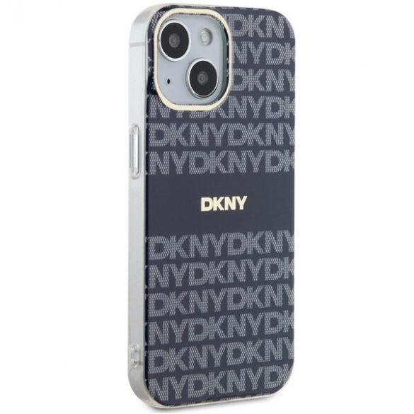 DKNY DKHMP15SHHRSEB iPhone 15 / 14 / 13 6.1" niebieski/albastru hardcase IML Mono & Stripe MagSafe