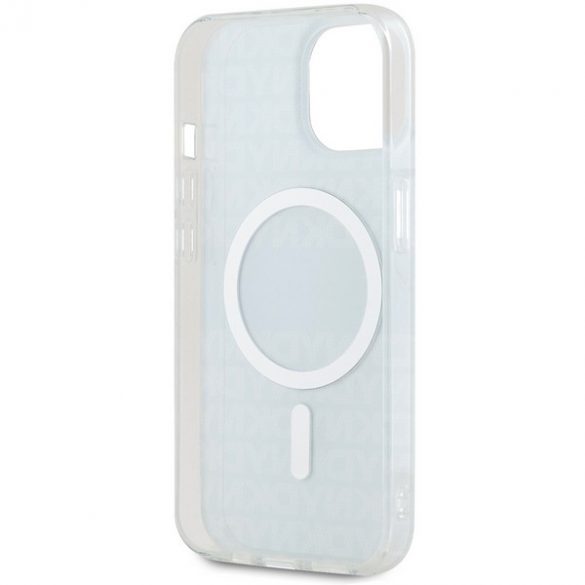 DKNY DKHMP15SHHRSEB iPhone 15 / 14 / 13 6.1" niebieski/albastru hardcase IML Mono & Stripe MagSafe