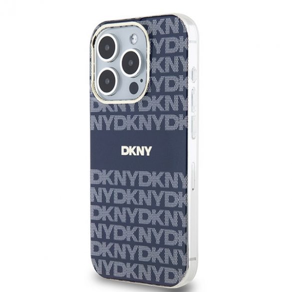 DKNY DKHMP15LHRHSEB iPhone 15 Pro 6.1" niebieski/albastru hardcase IML Mono & Stripe MagSafe