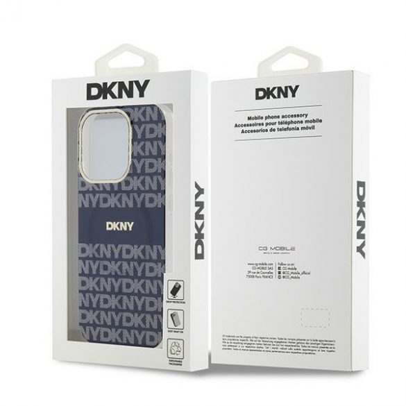 DKNY DKHMP15XHRHSEB iPhone 15 Pro Max 6,7" niebieski/albastru hardcase IML Mono & Stripe MagSafe