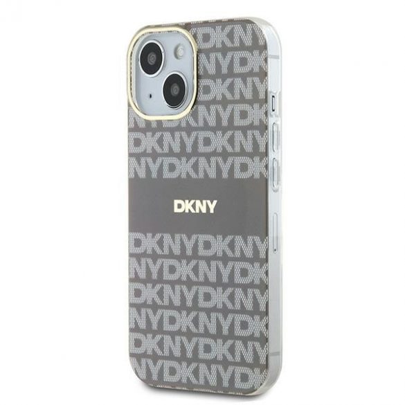 DKNY DKHMP15SHRHSEE iPhone 15 / 14 / 13 6.1" beżowy/bej hardcase IML Mono & Stripe MagSafe