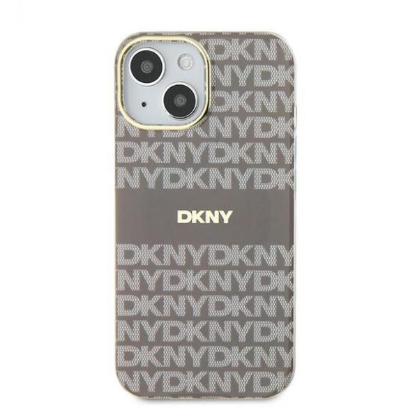 DKNY DKHMP15SHRHSEE iPhone 15 / 14 / 13 6.1" beżowy/bej hardcase IML Mono & Stripe MagSafe