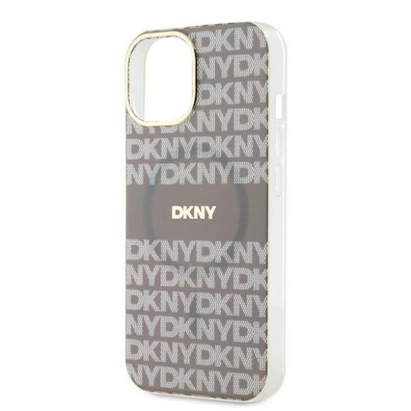 DKNY DKHMP15SHRHSEE iPhone 15 / 14 / 13 6.1" beżowy/bej hardcase IML Mono & Stripe MagSafe