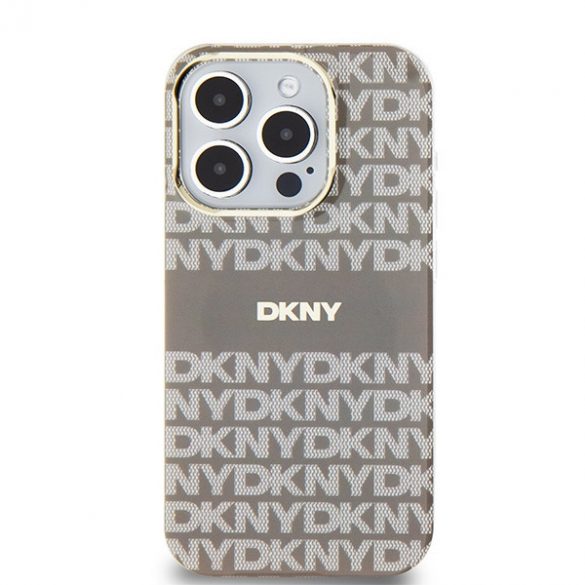 DKNY DKHMP15XHRHSEE iPhone 15 Pro Max 6,7" beżow/bej hardcase IML Mono & Stripe MagSafe