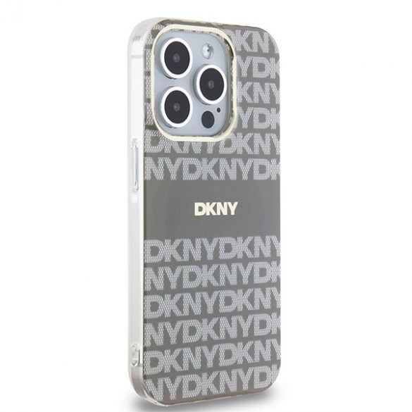 DKNY DKHMP15XHRHSEE iPhone 15 Pro Max 6,7" beżow/bej hardcase IML Mono & Stripe MagSafe