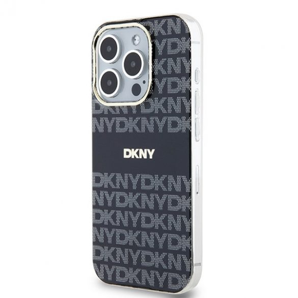 DKNY DKHMP13LHRHSEK iPhone 13 Pro / 13 6.1" carcasă rigidă/neagră IML Mono & Stripe MagSafe