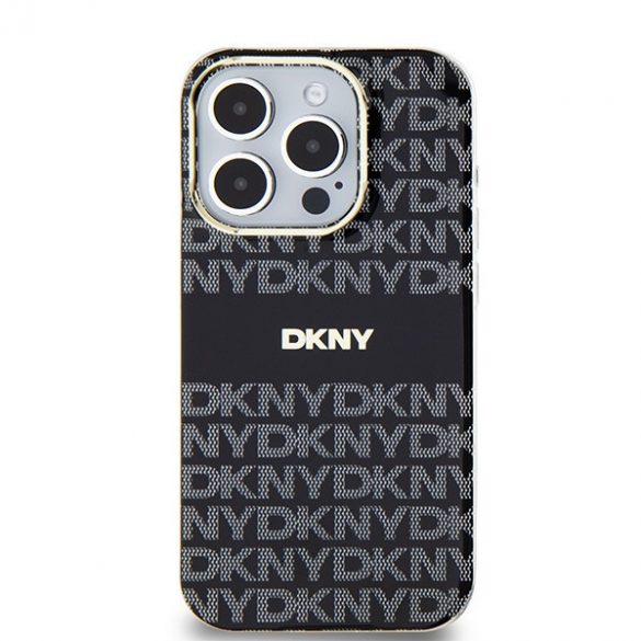 DKNY DKHMP13LHRHSEK iPhone 13 Pro / 13 6.1" carcasă rigidă/neagră IML Mono & Stripe MagSafe