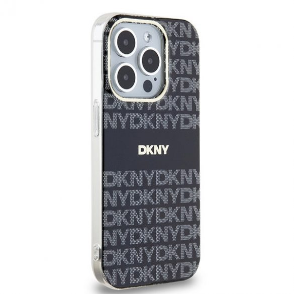 DKNY DKHMP13LHRHSEK iPhone 13 Pro / 13 6.1" carcasă rigidă/neagră IML Mono & Stripe MagSafe