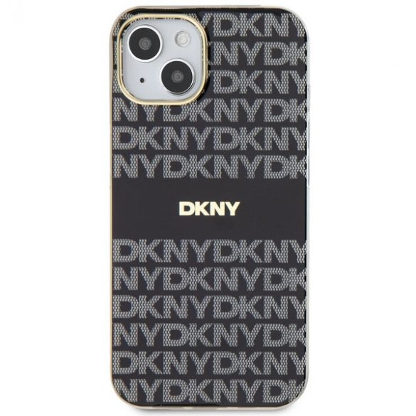 DKNY DKHMP14SHRHSEK Carcasă rigidă pentru iPhone 14 / 15 / 13 de 6,1 inchi/negru IML Mono & Stripe MagSafe