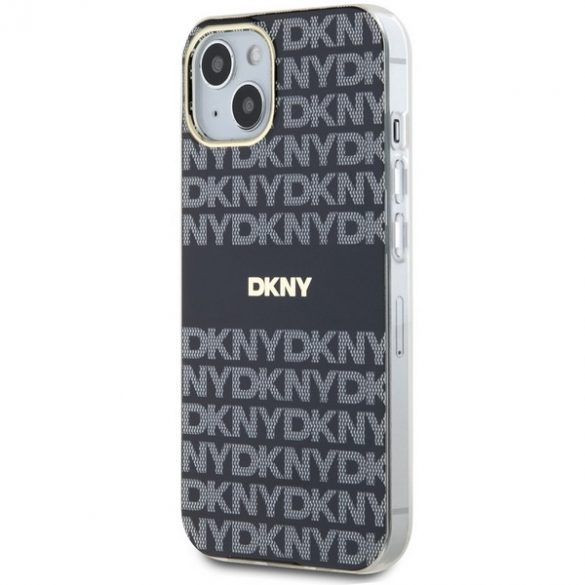 DKNY DKHMP15SHRHSEK Carcasă rigidă pentru iPhone 15 / 14 / 13 de 6,1 inchi/negru IML Mono & Stripe MagSafe