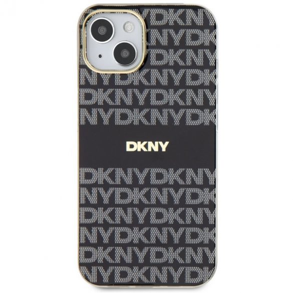 DKNY DKHMP15SHRHSEK Carcasă rigidă pentru iPhone 15 / 14 / 13 de 6,1 inchi/negru IML Mono & Stripe MagSafe