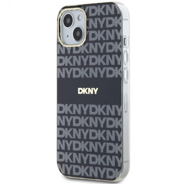 DKNY DKHMP15MHRHSEK Carcasă rigidă pentru iPhone 15 Plus / 14 Plus de 6,7 inchi/negru IML Mono & Stripe MagSafe