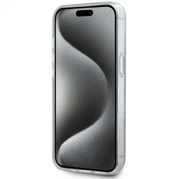 DKNY DKHMP15MHRHSEK Carcasă rigidă pentru iPhone 15 Plus / 14 Plus de 6,7 inchi/negru IML Mono & Stripe MagSafe