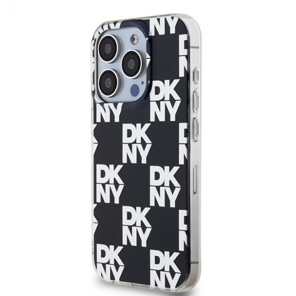 DKNY DKHCP15LHDLCEK iPhone 15 Pro 6.1" carcasă rigidă/neagră IML în carouri mono model