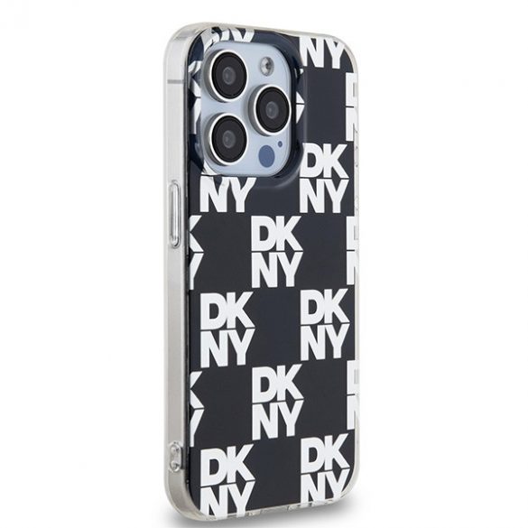 DKNY DKHCP15LHDLCEK iPhone 15 Pro 6.1" carcasă rigidă/neagră IML în carouri mono model