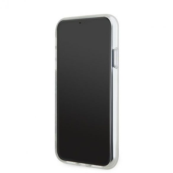 DKNY DKHMN61HCPTSE iPhone 11 / Xr 6,1" husă rigidă beżowy/bej IML cu model mono și dungi imprimate MagSafe