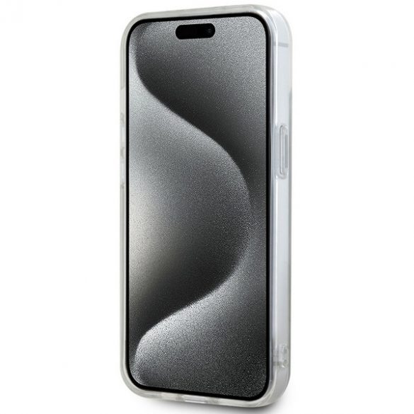 DKNY DKHMP15SHCPTSE iPhone 15 / 14 / 13 Carcasă rigidă de 6,1 inchi beżowy/bej IML în carouri mono model și dungi imprimate MagSafe