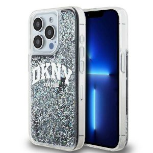 DKNY DKHCP13LLBNAEK iPhone 13 Pro / 13 6.1" carcasă rigidă/neagră Liquid Glitter Big Logo