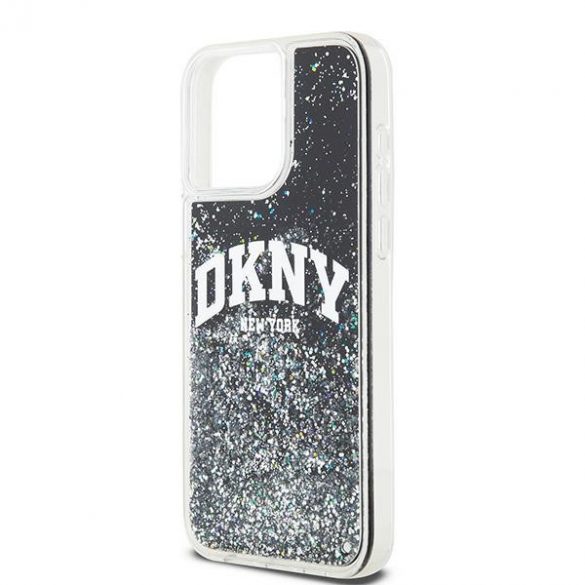 DKNY DKHCP13XLBNAEK iPhone 13 Pro Max 6.7" carcasă rigidă/neagră Liquid Glitter Big Logo