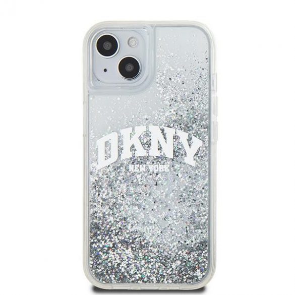 DKNY DKHCP15SLBNAET iPhone 15 / 14 / 13 6.1" biały/alb hardcase Liquid Glitter Big Logo