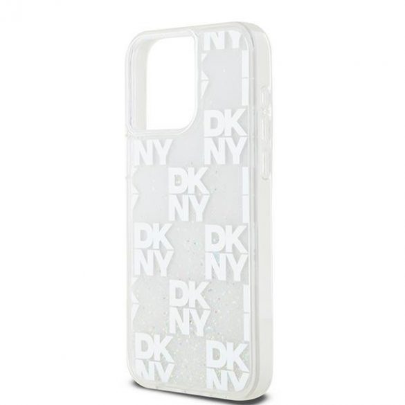 DKNY DKHCP15XLCPEPT iPhone 15 Pro Max 6.7" biał/alb hardcase Liquid Glitter Multilogo