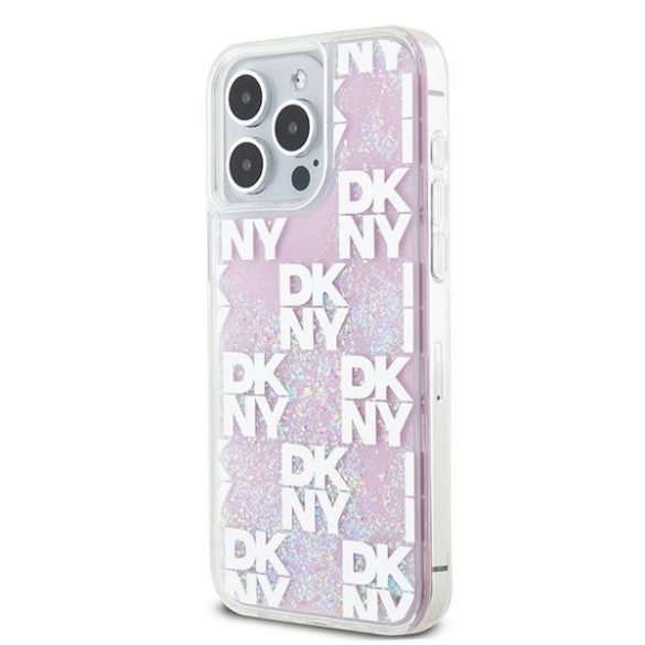 DKNY DKHCP15XLCPEPP iPhone 15 Pro Max 6,7" husă rigidă rozowy/roz Liquid Glitter Multilogo