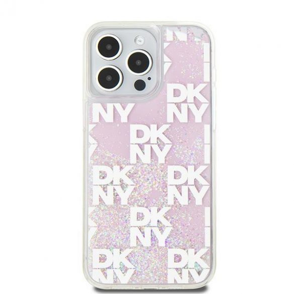 DKNY DKHCP15XLCPEPP iPhone 15 Pro Max 6,7" husă rigidă rozowy/roz Liquid Glitter Multilogo