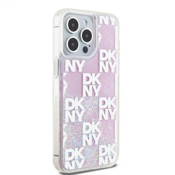 DKNY DKHCP15XLCPEPP iPhone 15 Pro Max 6,7" husă rigidă rozowy/roz Liquid Glitter Multilogo